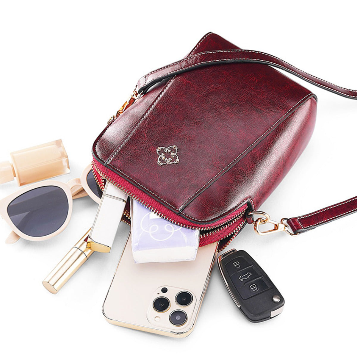 R&B | Vintage Öl Wachs diagonal span Tasche
