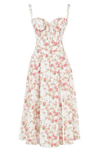 R&B | Langes Blumen Korsett Kleid