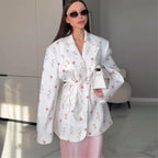 R&B | mit Blumenprint Und Gürtel für Damen