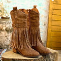 R&B | Quasten Bedeckte Damenstiefel mit Blockabsatz