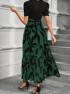 R&B | Kleid mit Floralem Druck und Rundhalsausschnitt