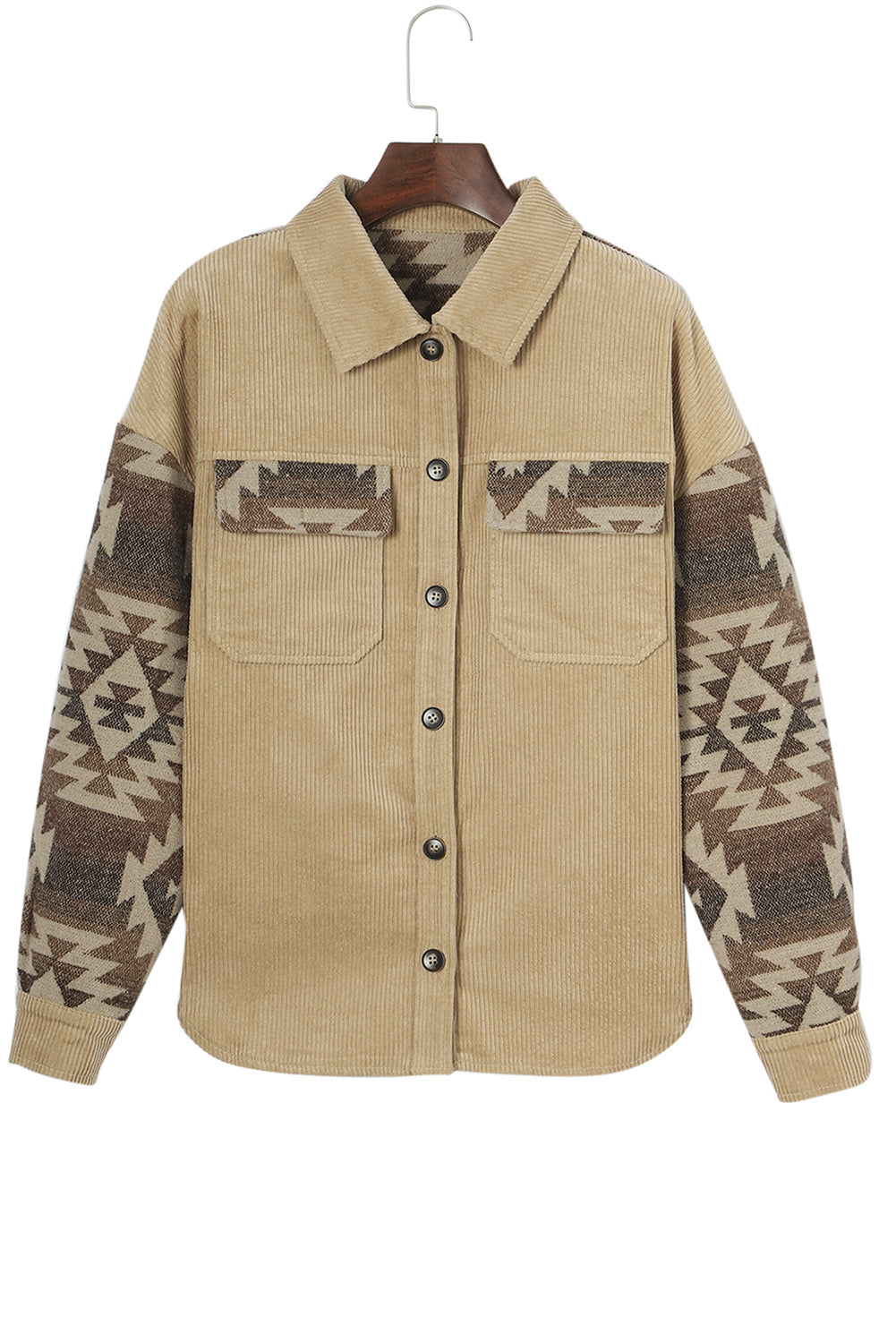 R&B | Aztek-muster Shirtjacke Baumwolle Komfort und Stil