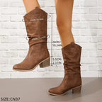 R&B | High Heel Maillard V-Mund Skinny Boots