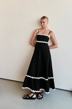 R&B | Einfarbiges Spitzen-Hosenträger-Röhrentop-Kleid