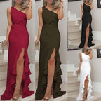 R&B | Swing-Kleid mit geteiltem Rüschensaum