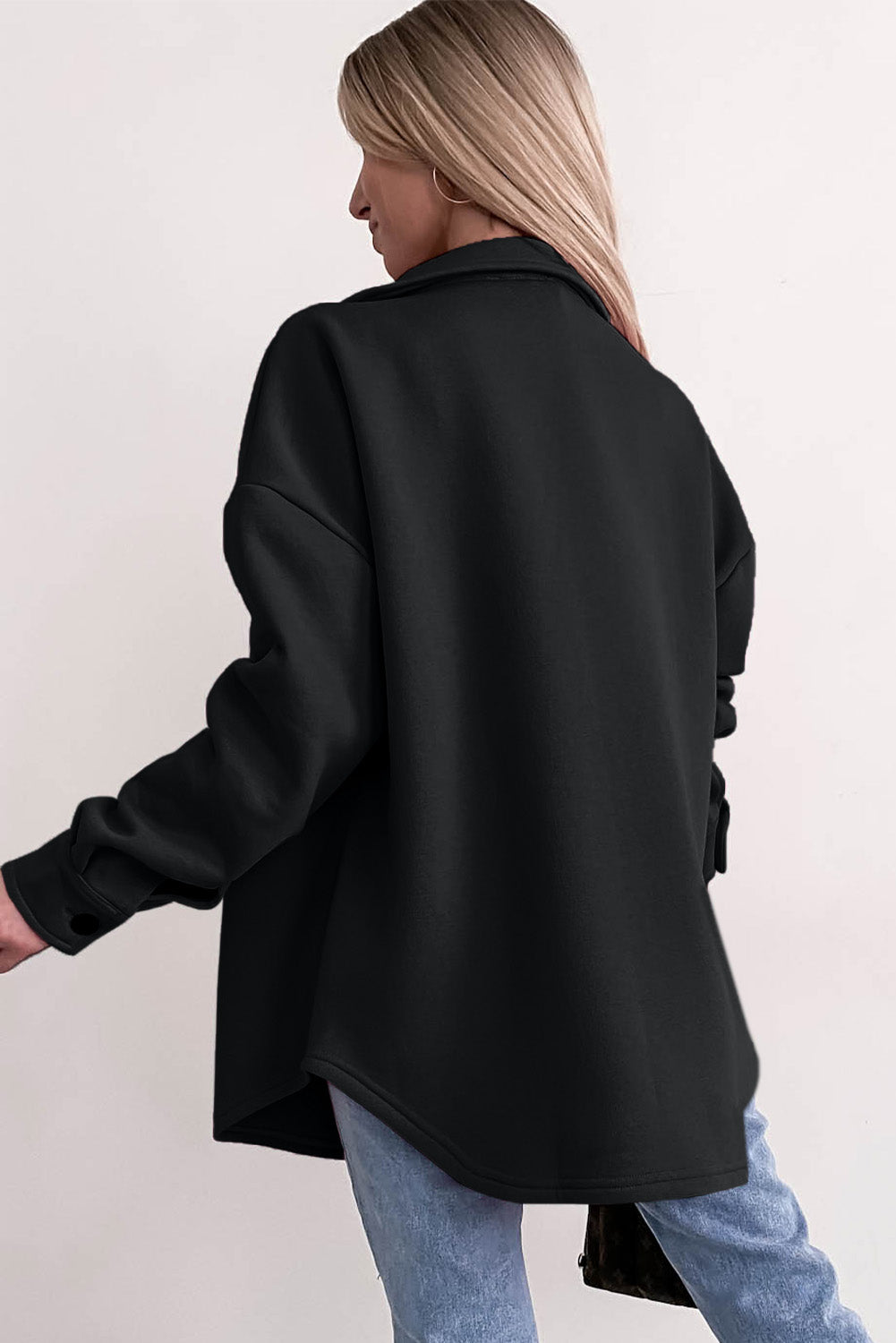 R&B | Oversized Hemdbluse mit Großen Taschen Polyester Minimalistisch und Stilvoll