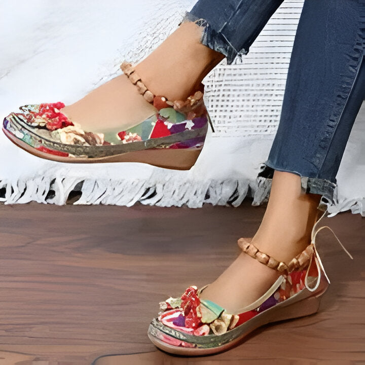 Jasmine | Flache Schuhe mit Blumenmuster für Frauen R&B