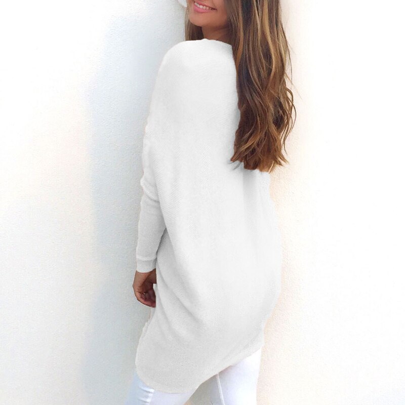 R&B | Sweater |Eleganter langer Pullover mit V-Ausschnitt für Damen