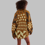 R&B | Weiche Jacke mit Modernen Geometrischen Mustern