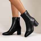 Elegante Lackleder Stiefeletten für Damen R&B