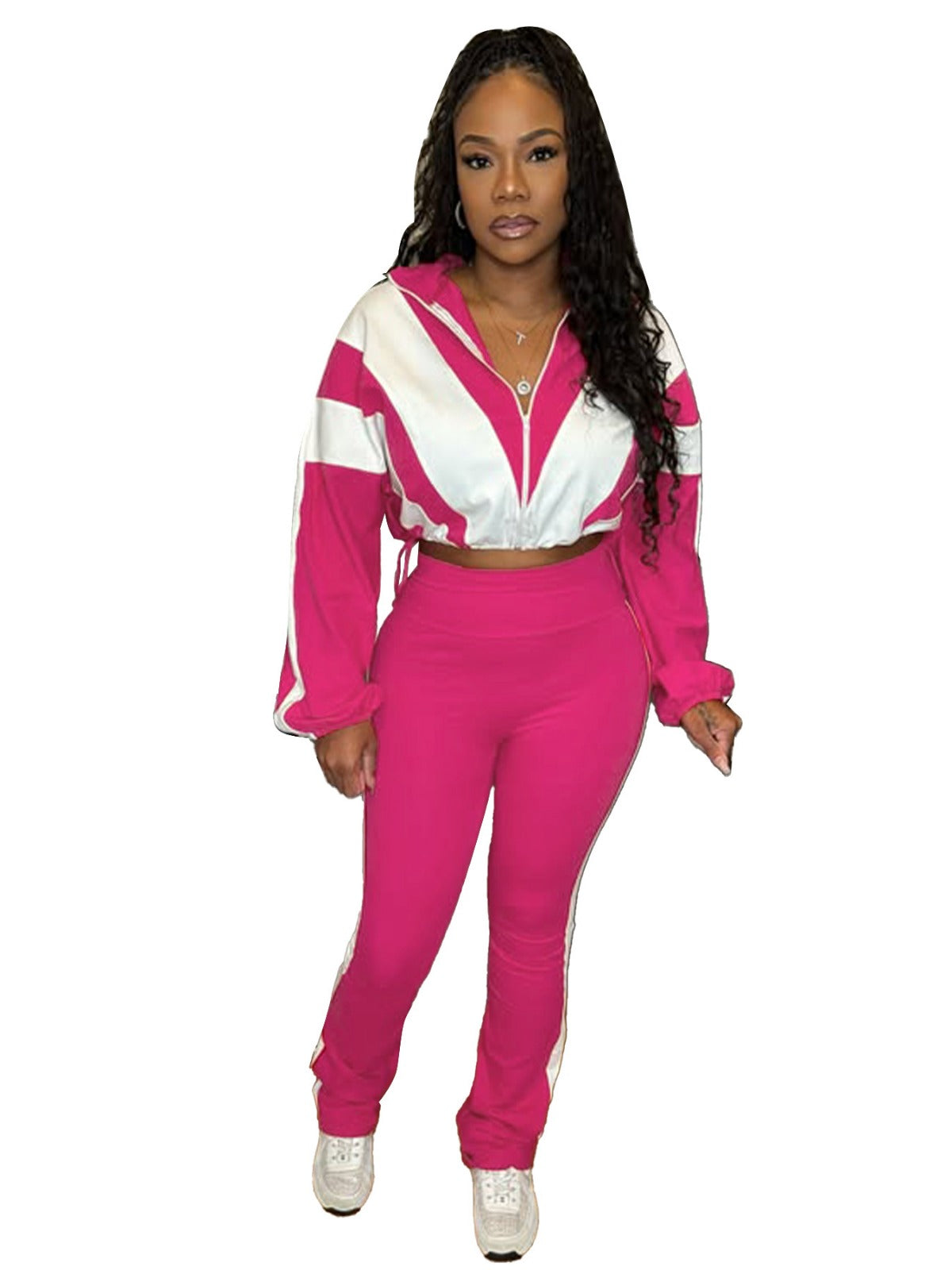 R&B | Taille Kontrast Sport Zweiteiliges Set