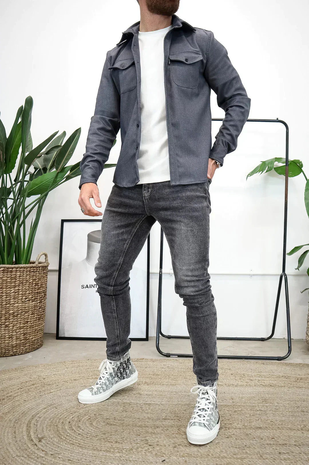 R&B | Premium-Jacke mit Knopfverschluss für Herren Stylische und Bequeme Jacke