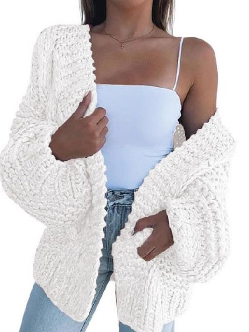 R&B | Chunky Strickcardigan Weich und Warm Trendiger Komfort