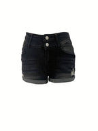 R&B | Gerippte Jeansshorts für Frühling/Sommer