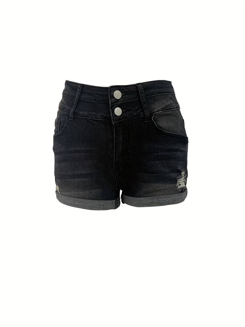 R&B | Gerippte Jeansshorts für Frühling/Sommer