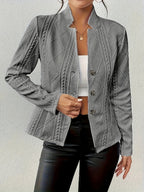 R&B | Eleganter Blazer Texturiertes Design Moderne Silhouette