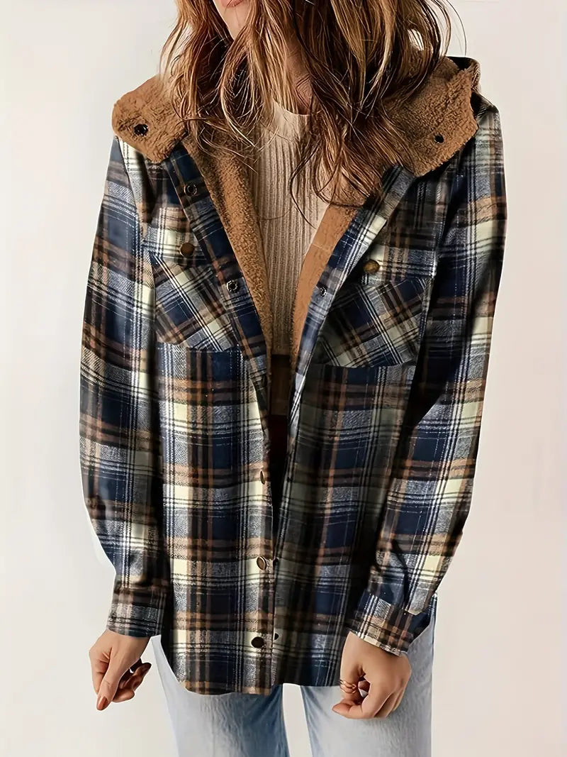 R&B | Winter Karierte Zip Jacke