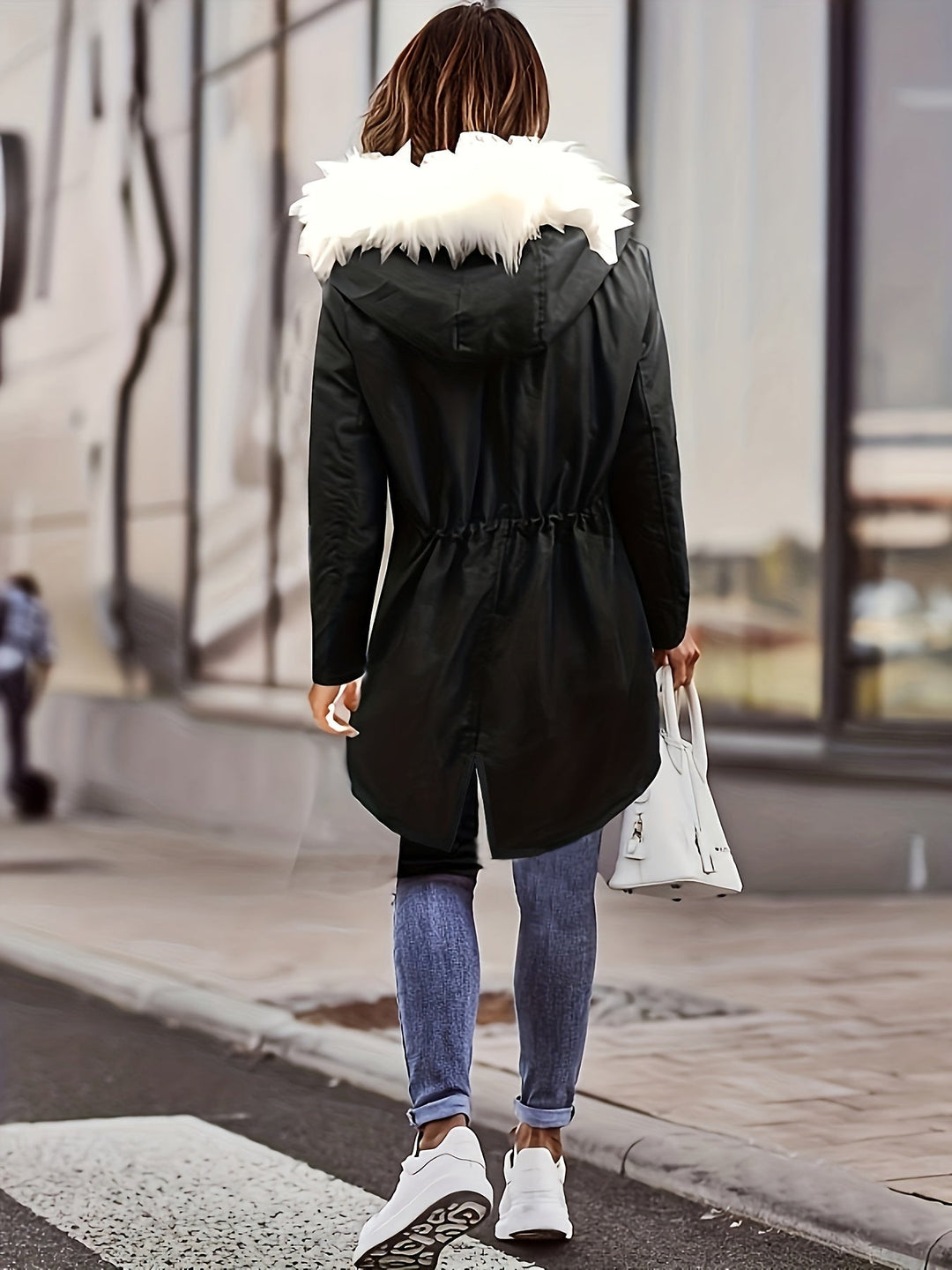 R&B | Kapuzenpullover Zugkordel Parka Mantel
