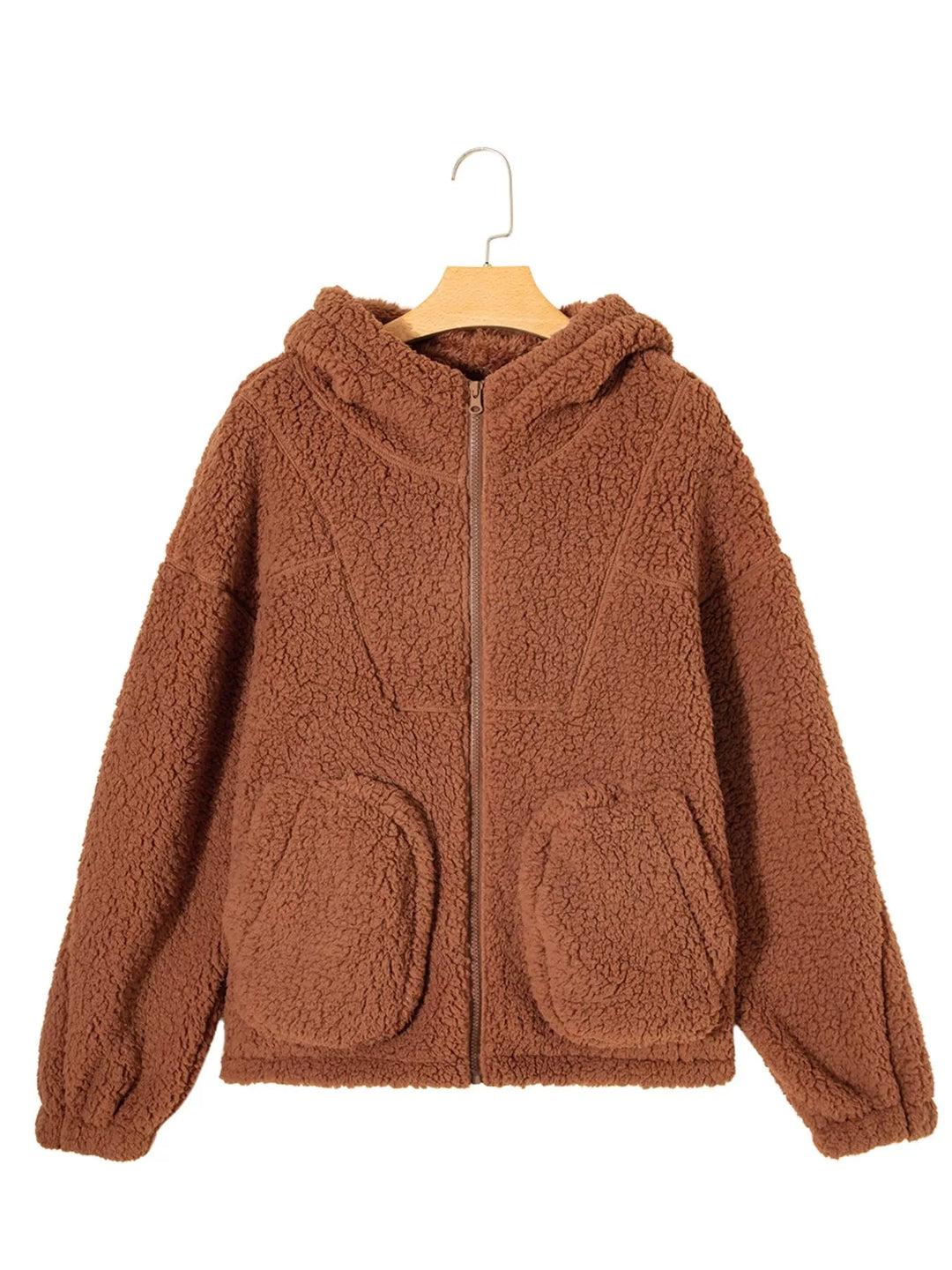 R&B | Damen Relaxed Fit Zip Up Teddyjacke