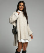R&B | Gemütlicher Oversized Strickpullover In Sanftem Beige