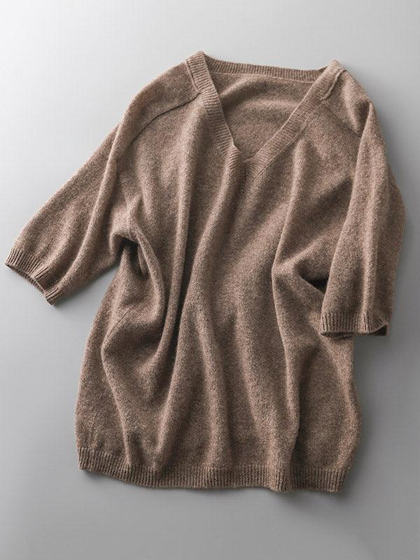 R&B | weicher Cashmere-Pullover mit V-Ausschnitt für Damen