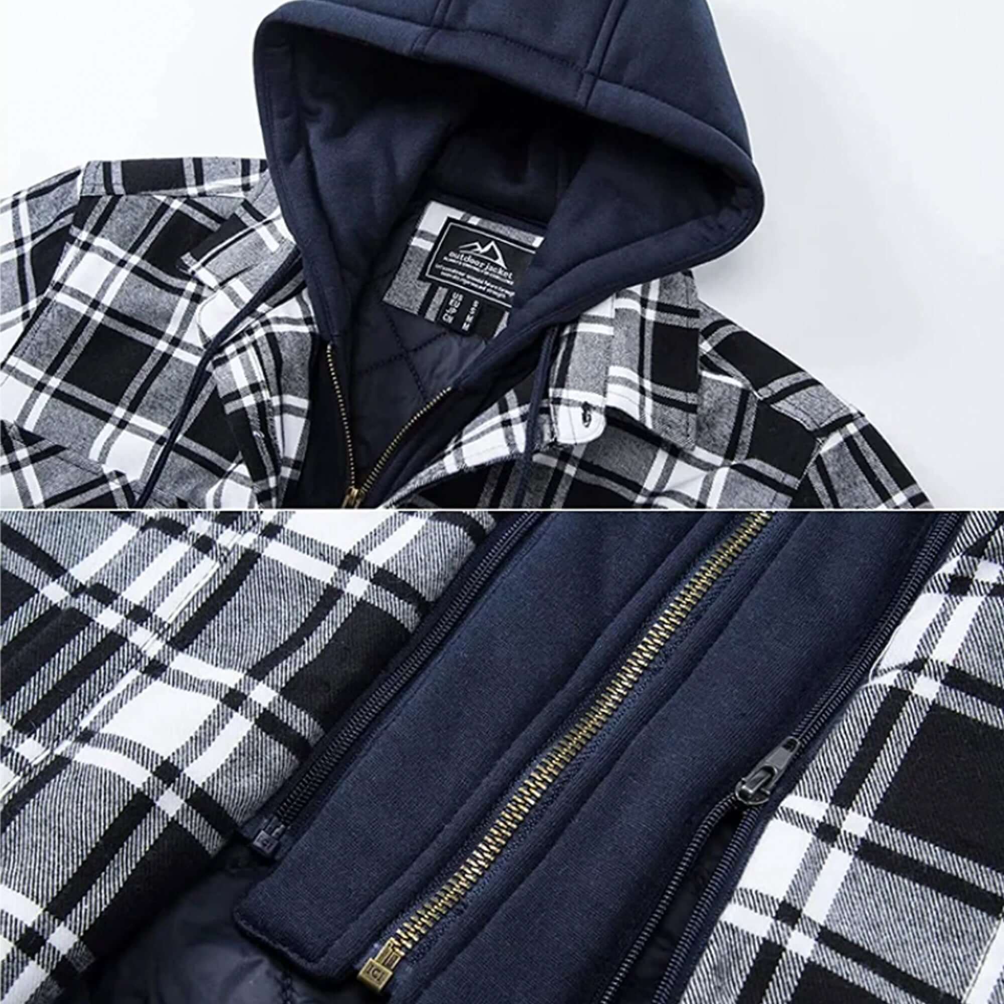 R&B | Herren Karierte Langarm Freizeitjacke