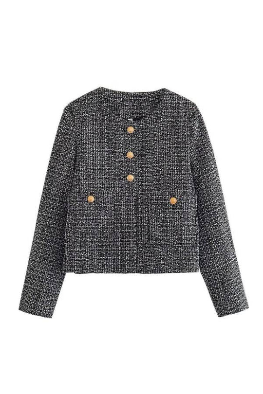 R&B | Hals Slim Fit Colorblock Damen Knopfjacke