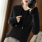 R&B | Strickpullover mit Kapuze Weicher Strick Lässige Passform