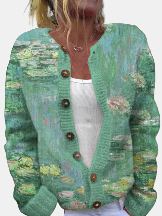 R&B | Grüne Strickjacke