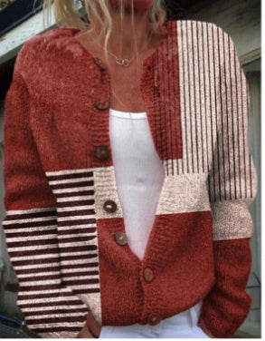R&B | 3D Digital Gedruckte Strickjacke für Damen