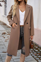 R&B | Eleganter Doppelreihiger Langmantel