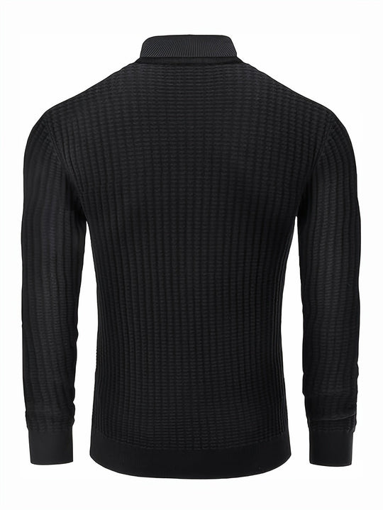R&B | Rollkragenpullover Waffelstrick Polyester-mix