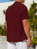 R&B | Gestreiftes Jacquard-Hemd aus Baumwolle