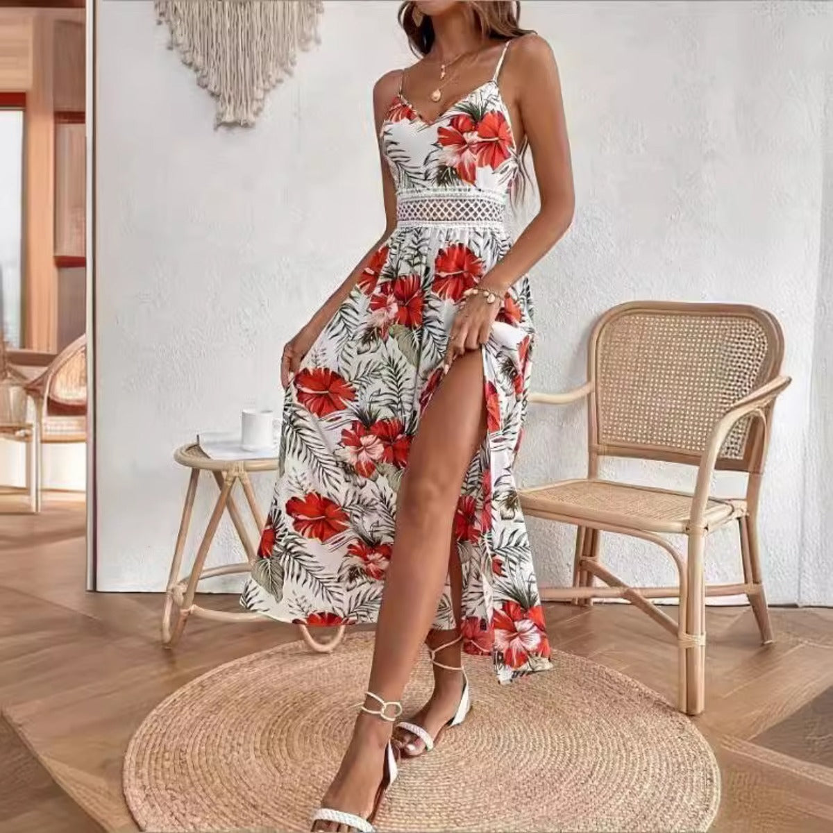 R&B | Elegantes bedrucktes Kleid