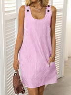 R&B | Gestreiftes Kleid mit Knopfleiste