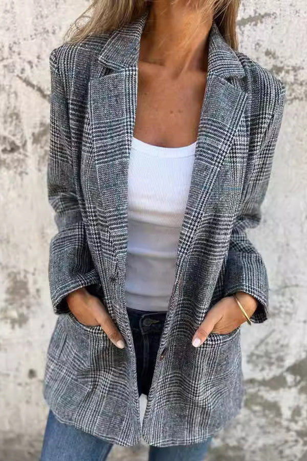 R&B | Ternede Oversized Blazer Polyester Klassisch und Modern