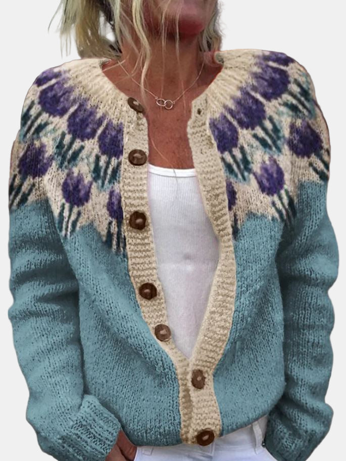 R&B | Blumenmuster Cardigan