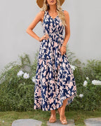 R&B | Kleid mit V-Ausschnitt und elastischer Taille