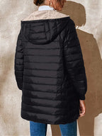 R&B | Mittellange Kapuzen Steppjacke