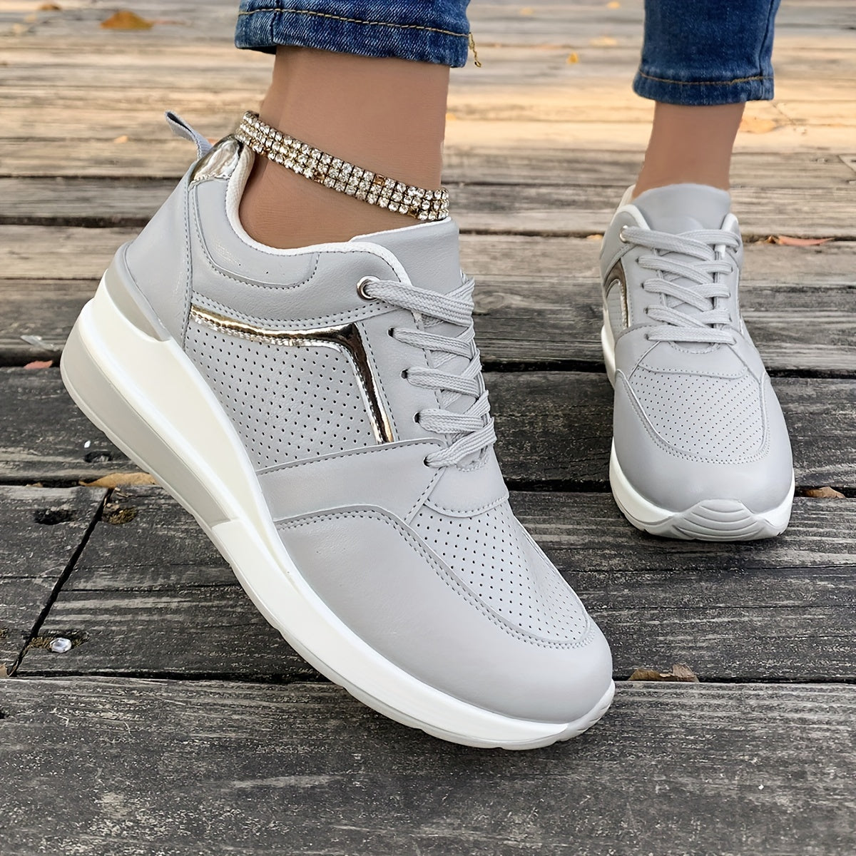 R&B | Einfarbige Sneaker Für Damen Ideal Für Den Alltag