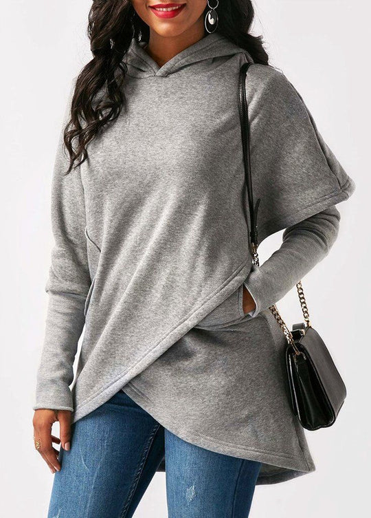 R&B | Hoodie - Damen Herbst Trendy Asymmetrischer Hoodie
