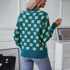 R&B | Strickpullover mit Blumenmuster