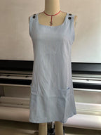 R&B | Gestreiftes Kleid mit Knopfleiste