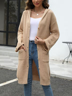 R&B | Lange Strickjacke Knopfverschluss Zeitlos und Bequem