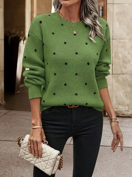R&B | Gestickter Pullover mit Punkten