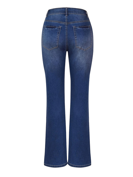 R&B | Geprägte Schrittknopf Hosen Röcke Denim Hosen