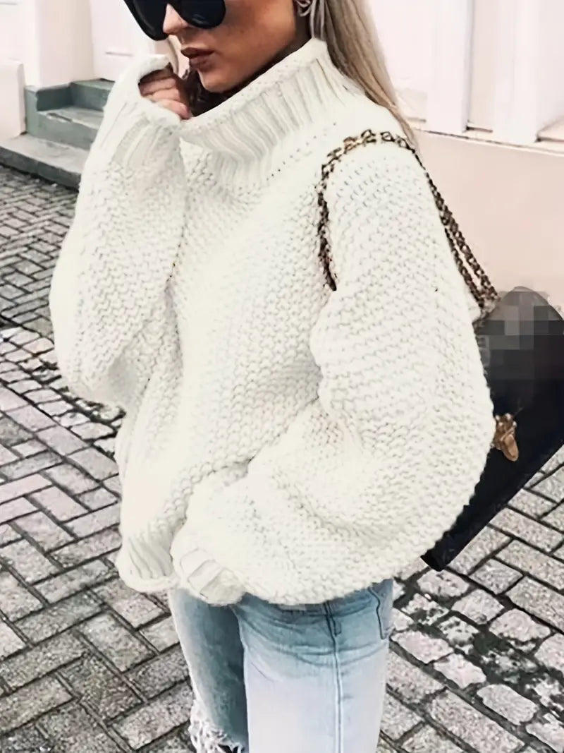 R&B | Einfarbiger Rollkragenpullover