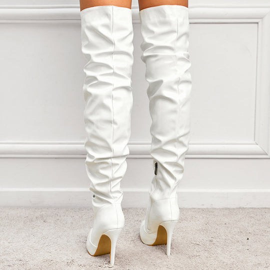 R&B | Kniehohe Lange Stiefel für Frauen mit Super Hohem Absatz für Partys