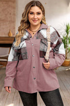 R&B | Plus Size Karos Shacket Jacke für Damen