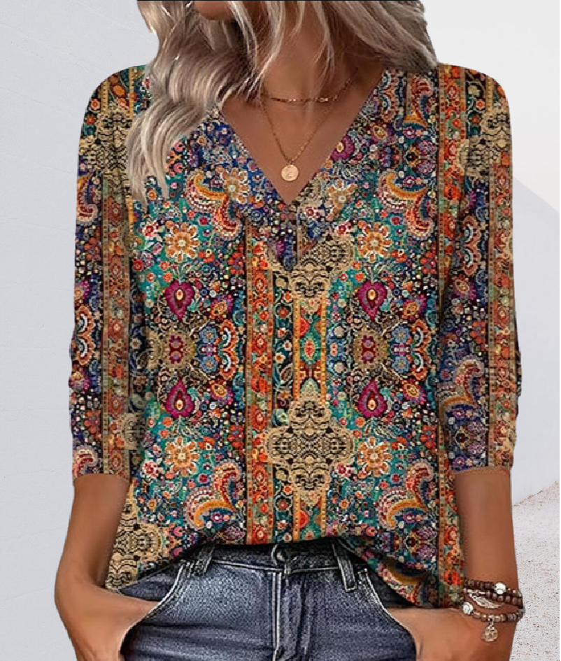 R&B | Lässige Bluse mit Elegantem Muster